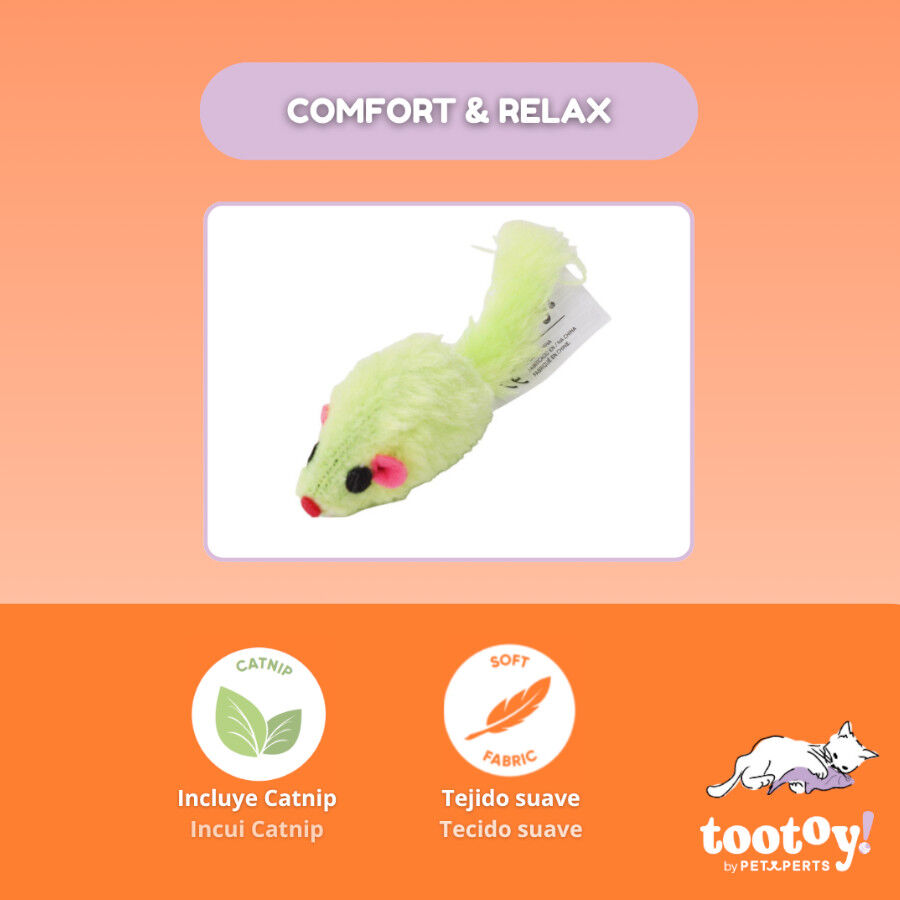 Tootoy! Comfort & Relax Brinquedo Ratos de Peluche para gatos, , large Imagem n&uacute;mero 5