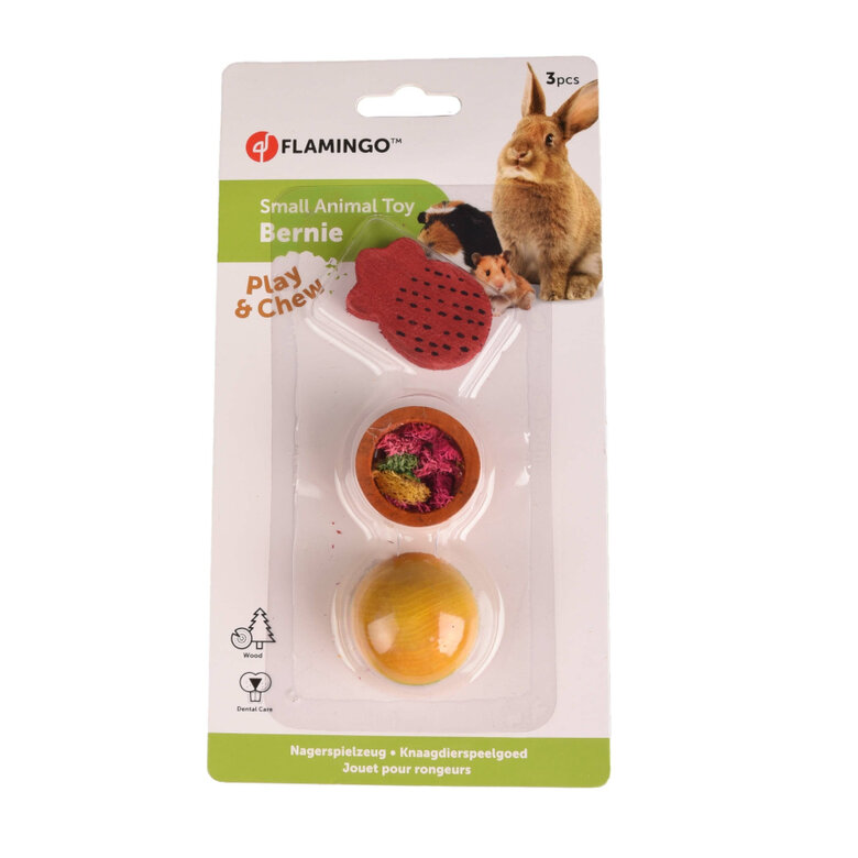 Flamingo Bernie Brinquedos de Madeira para roedores,  Imagem número 1 Flamingo Bernie Brinquedos de Madeira para roedores, , large Imagem número 1
