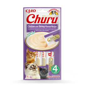 Churu Snack Cremoso de Frango com Gambas para gatos &ndash; Multipack 12