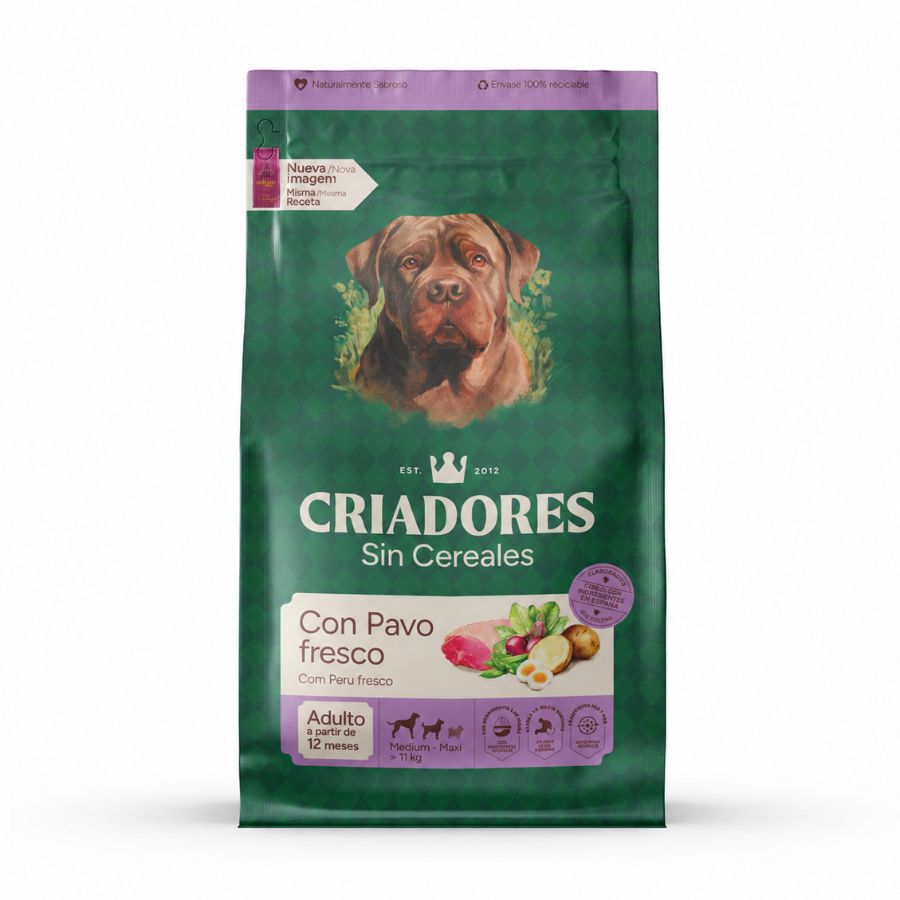 12 kg Criadores Grain Free Peru ra&ccedil;&atilde;o c&atilde;es ra&ccedil;as m&eacute;dias e grandes, , large Imagem n&uacute;mero 1