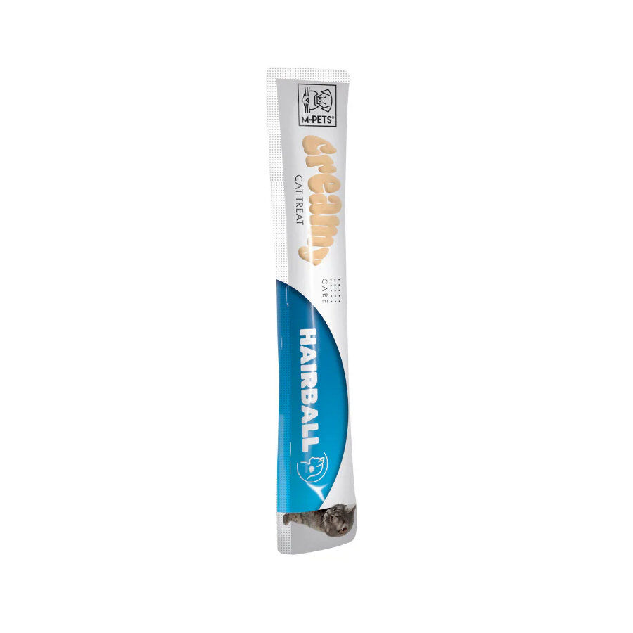 4 sobres x 15 g M-Pets Creamy Bolas de Pelo At&uacute;n y Pollo snack para gatos, , large Imagem n&uacute;mero 2