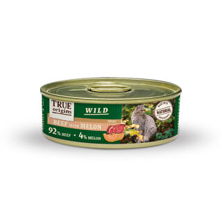 True Origins Wild Adult Carne e Melão lata para gatos