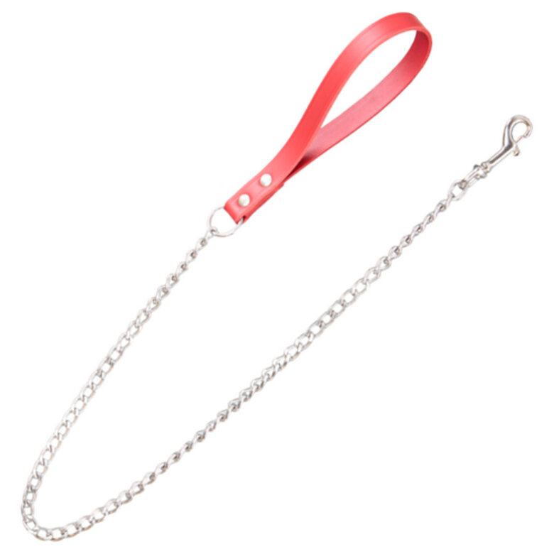 Arppe trela com punho de couro vermelho para cães,  Imagem número 1 Arppe correa para perros con puño de cuero rojo Imagem número 1