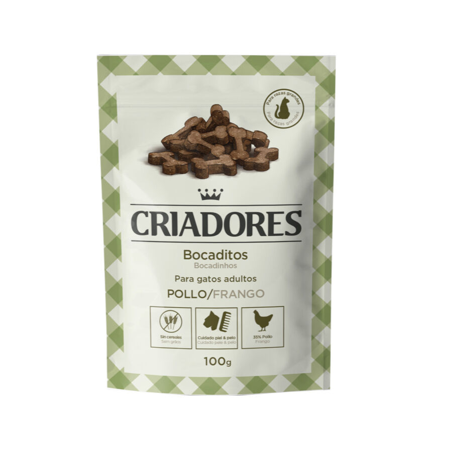 100 g Criadores Snacks de Frango para gatos de ra&ccedil;as grandes, , large Imagem n&uacute;mero 1