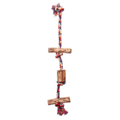 Sun Parrots cuerda de algod&oacute;n y maderas para loros Imagem n&uacute;mero 1