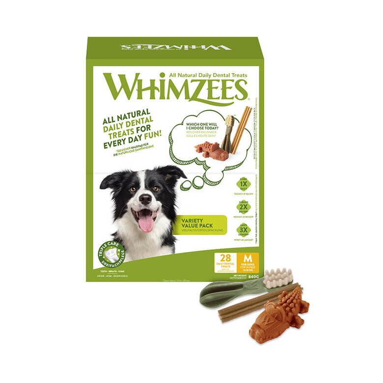 Whimzees Snacks Dentários Mix para cães de raça média, , large image number null