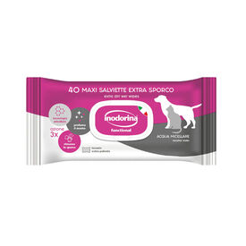 Inodorina Refresh Sensitive Toalhitas H&uacute;midas &Aacute;gua Micelar para c&atilde;es egatos