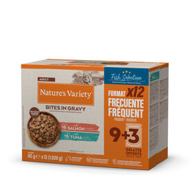 Nature's Variety Adult Fish Selection Atum e Salmão em Molho para Gatos