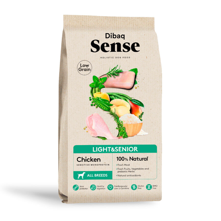 12 kg Dibaq Sense Low Grain Light & Senior ra&ccedil;&atilde;o de frango para c&atilde;es, , large Imagem n&uacute;mero 1