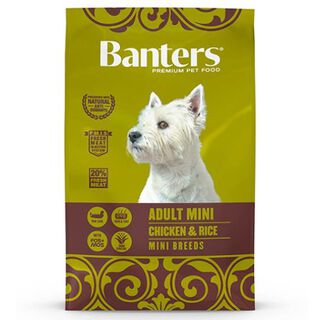 Banters ração de frango e arroz para cães mini