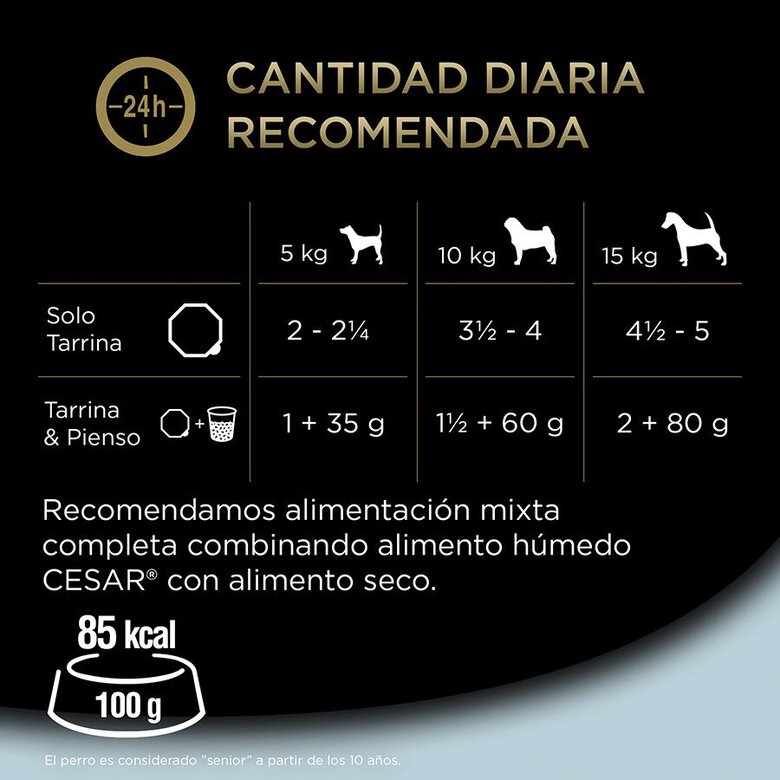 4 terrinas x 150 g Cesar Mistura de Carnes Terrina em Geleia para Cães Sénior - Multipack,  Imagem número 4 4 terrinas x 150 g Cesar Mistura de Carnes Terrina em Geleia para Cães Sénior - Multipack, , large Imagem número 4