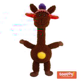 Tootoy! Comfort Long Neck Alpaca peluche com bola para cães