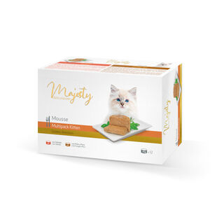 Majesty Kitten Mousse de Frango e Peru lata