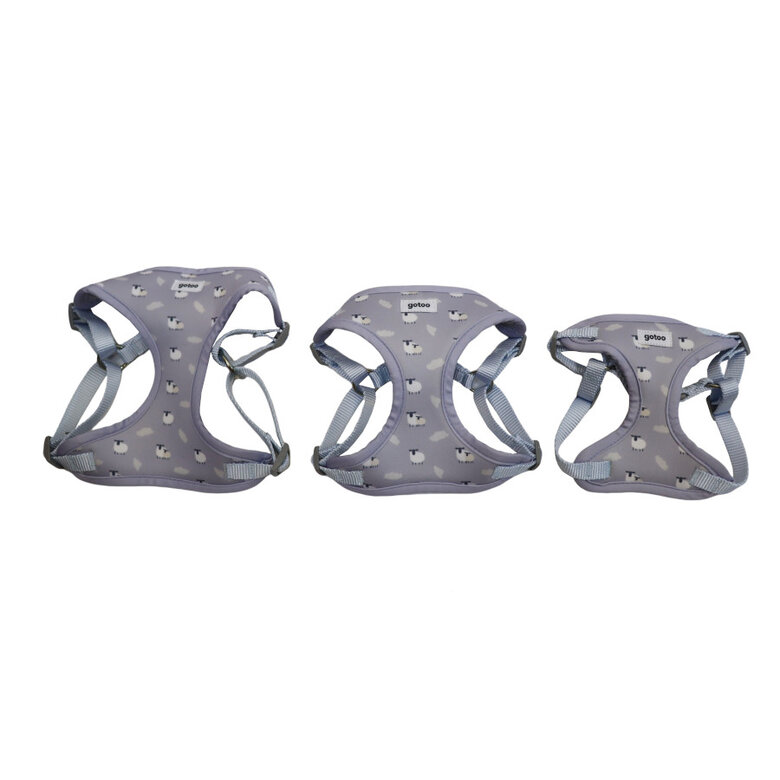 Gotoo Peitoral estampado ovelhinhas cinza para cães,  Imagem número 5 Gotoo Peitoral estampado ovelhinhas cinza para cães, , large Imagem número 5