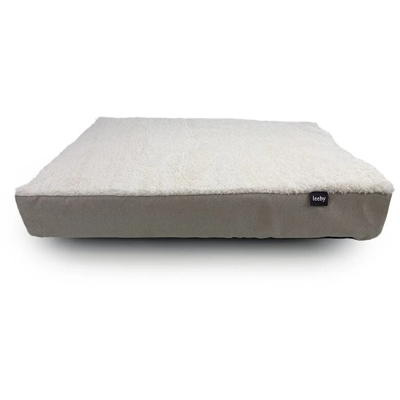 Leeby Colchão Ortopédico Viscoelástico Castanho e Branco para cães,  Imagem número 1 Leeby Colchão Ortopédico Viscoelástico Castanho e Branco para cães, , large Imagem número 1