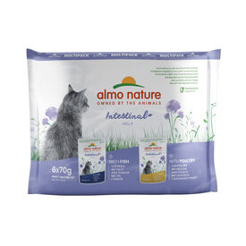 Almo Nature Intestinal Help Peixe e Aves saquetas para gatos - Multipack 6
