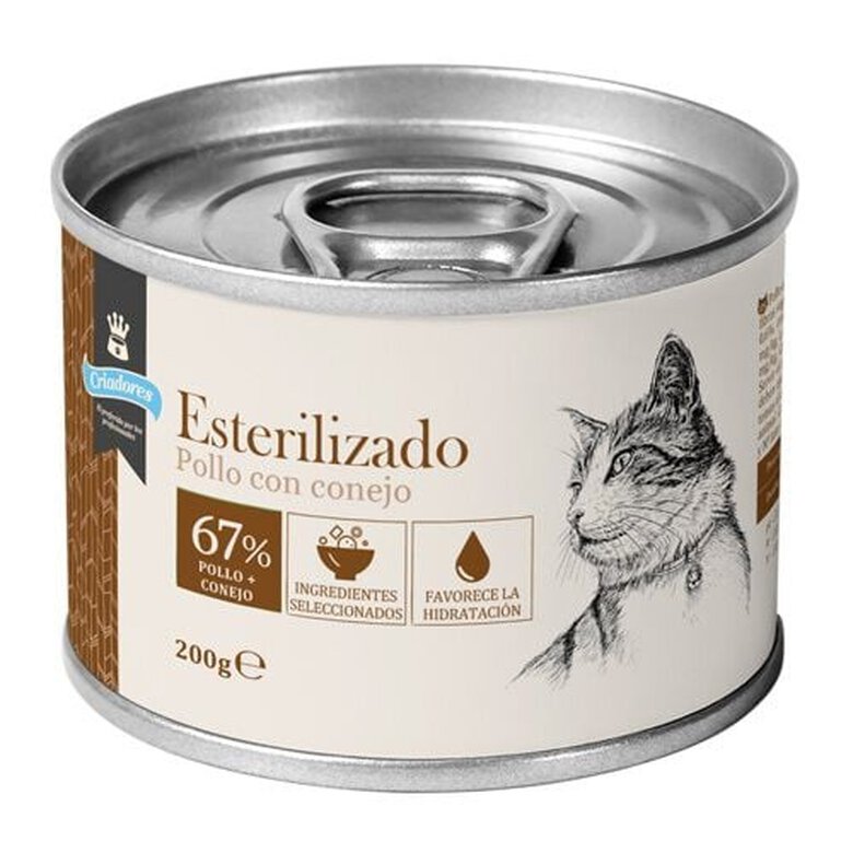 200 g Criadores Esterilizado Frango e Coelho lata para gatos,  Imagem número 1 200 g Criadores Esterilizado Frango e Coelho lata para gatos, , large Imagem número 1