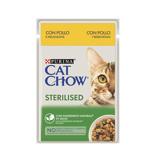 Purina Cat Chow Sterilised Frango Saquetas para gatos