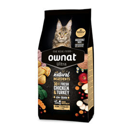 Ownat Ultra Young Esterilizado Ração de frango e peru para gatos