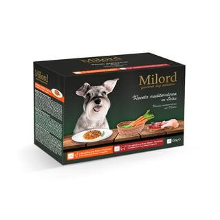 Milord Receita Mediterrânea Tarrinas em Molho para Cães - Multipack