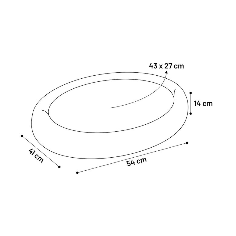 Flamingo Dorian Oval Cinzenta Cama com fecho para cães ,  Imagem número 3 Flamingo Dorian Oval Cinzenta Cama com fecho para cães , , large Imagem número 3