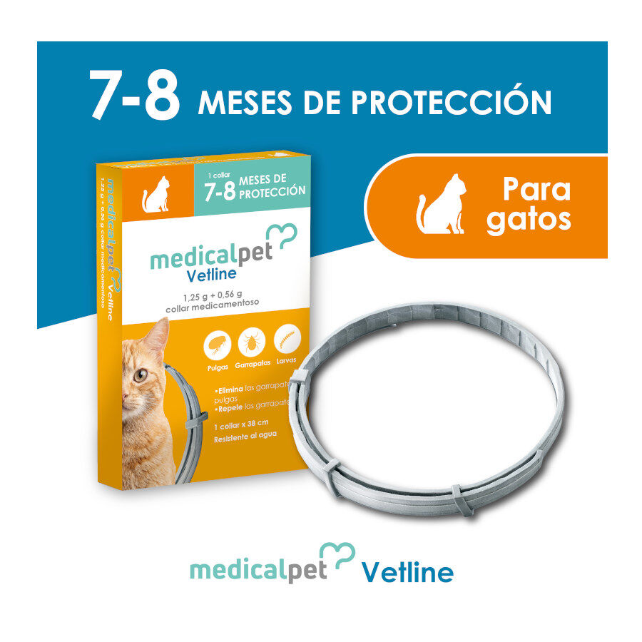 2 colares x 38 cm Medicalpet Vetline Coleira antiparasit&aacute;ria para gatos Pack poupan&ccedil;a!, , large Imagem n&uacute;mero 3