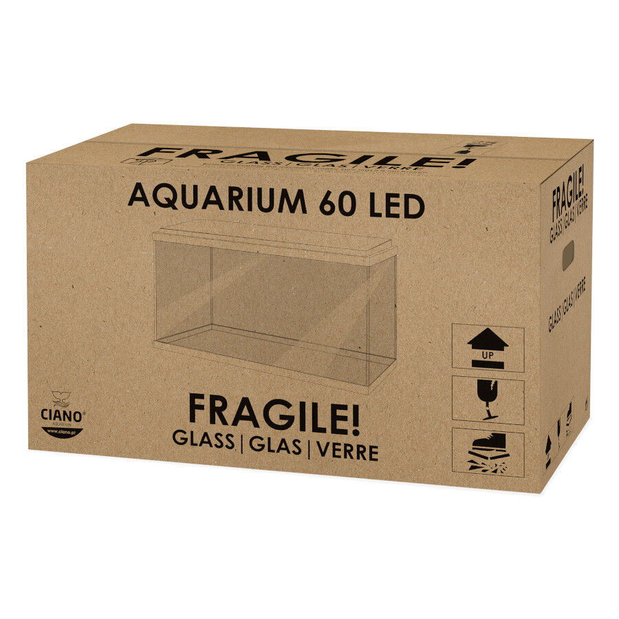 Ciano Aqua Led 60 Aqu&aacute;rio Preto com Luz led, filtro e aquecedor, , large Imagem n&uacute;mero 4