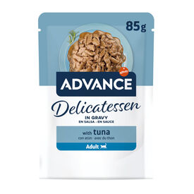 Advance Delicatessen Comida h&uacute;mida de atum em saqueta para gatos