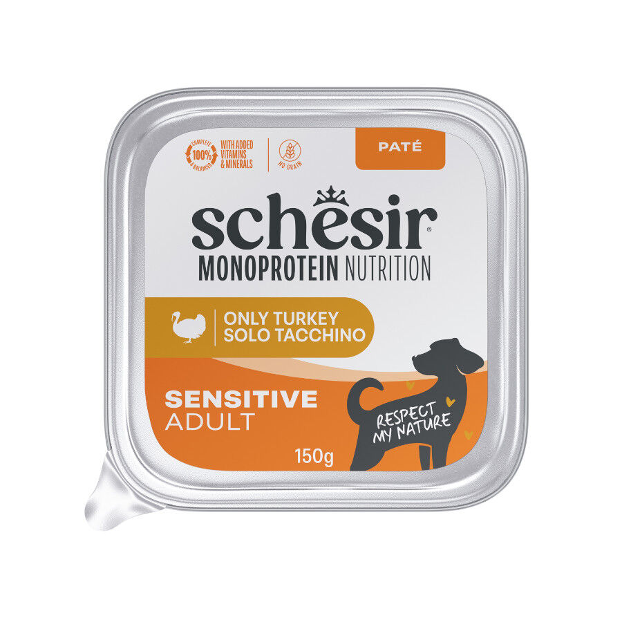 Schesir Monoprotein Comida h&uacute;mida de peru Pat&ecirc; em terrina para c&atilde;es, , large Imagem n&uacute;mero 1