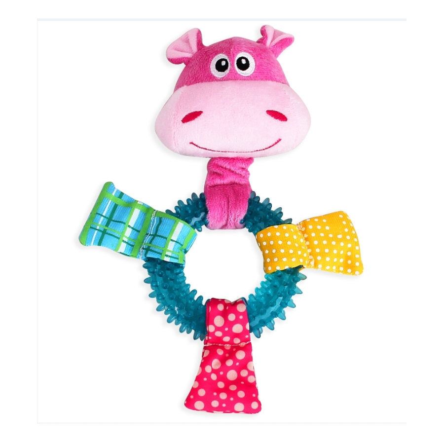 Tootoy! Chew Ring Hippo Multicolor Mordedor para cachorros, , large Imagem n&uacute;mero 2