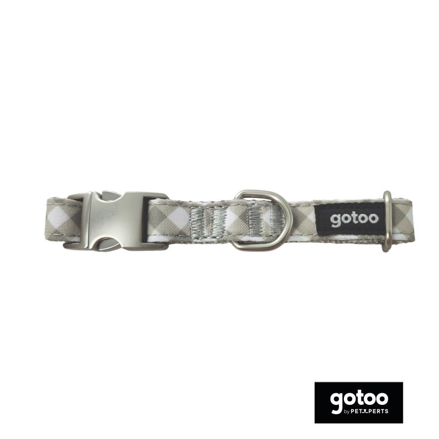 Gotoo Coleira estampada xadrez para c&atilde;es, , large Imagem n&uacute;mero 2