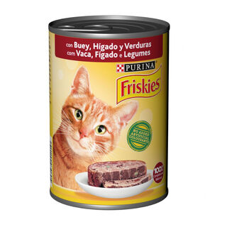 Purina Friskies Adult carne de boi e fígado lata para gatos 