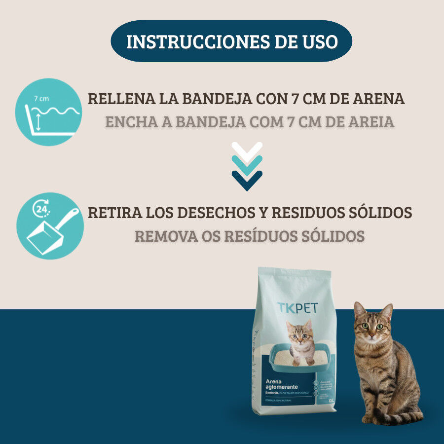 10 L TK-Pet Areia Aglomerante Bentonite e Talco para gatos, , large Imagem n&uacute;mero 4