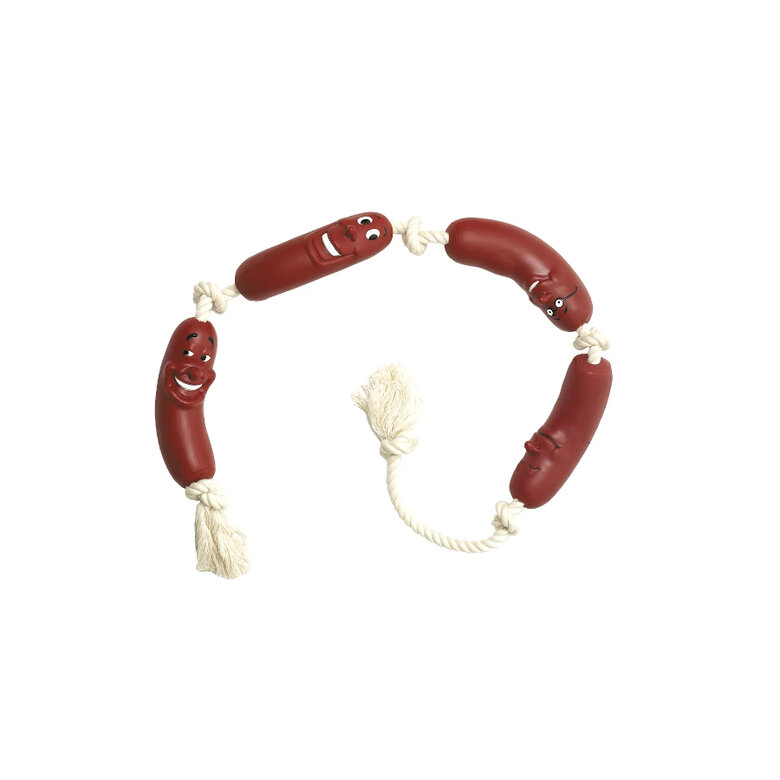 Flamingo Brinquedo Salsichas com corda para cães,  Imagem número 1 Flamingo Brinquedo Salsichas com corda para cães, , large Imagem número 1