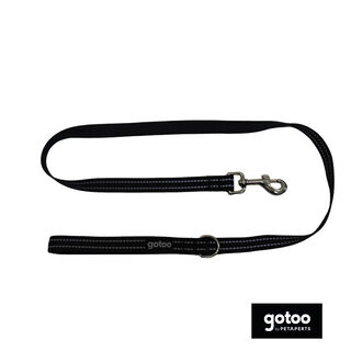 Gotoo Trela de nylon reflexiva preta para cães