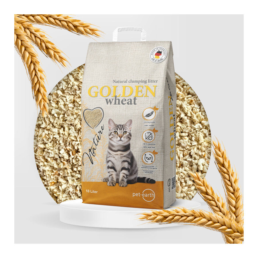 Golden Grey Areia de gato de aglutina&ccedil;&atilde;o de trigo, , large Imagem n&uacute;mero 2