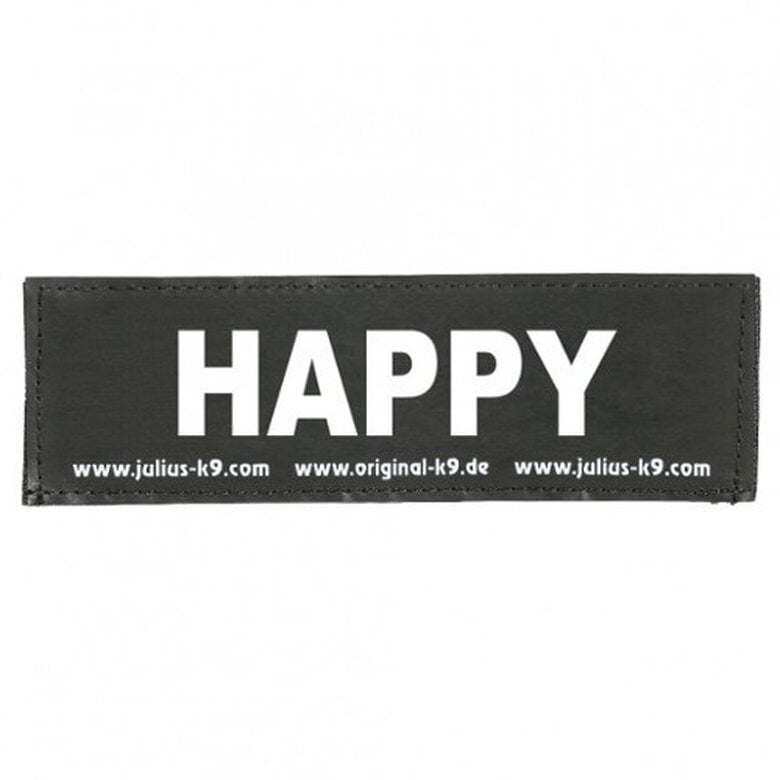 Julius K9 Happy Etiqueta para peitoral para cães,  Imagem número 1 Julius K9 Happy Etiqueta para arnés de perros Imagem número 1