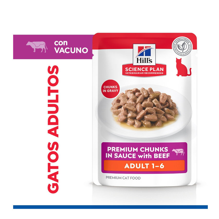 85 g Hill's Science Plan Adult Vitela Saqueta em Molho para gatos, , large Imagem n&uacute;mero 3