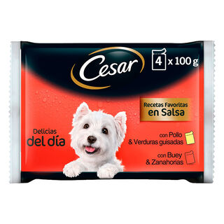 Cesar Mistura de Carnes Molho em Saquinho para Cães - Multipack