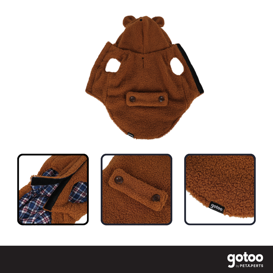 Gotoo Casaco Teddy Castanho para c&atilde;es, , large Imagem n&uacute;mero 3