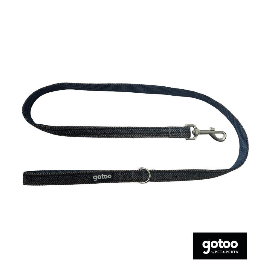 Gotoo Trela estampada tweed azul para c&atilde;es, , large Imagem n&uacute;mero 2