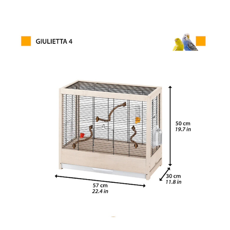 Ferplast Giulietta 4 Gaiola para pássaros ,  Imagem número 2 Ferplast Giulietta 4 Gaiola para pássaros , , large Imagem número 2