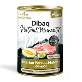 Dibaq Natural Moments Comida H&uacute;mida de Porco com Mel&atilde;o para c&atilde;es