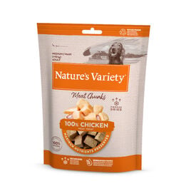 Nature's Variety Meat Chunks Frango Liofilizado para c&atilde;es