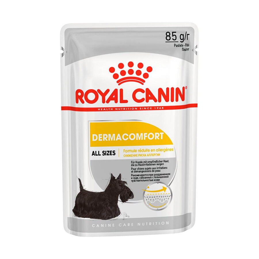 85 g Royal Canin Dermacomfort Saquetas Pat&ecirc; para c&atilde;es, , large Imagem n&uacute;mero 1