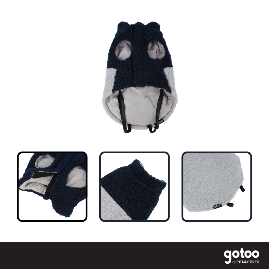 Gotoo Casaco Azul e Cinzento para c&atilde;es, , large Imagem n&uacute;mero 3