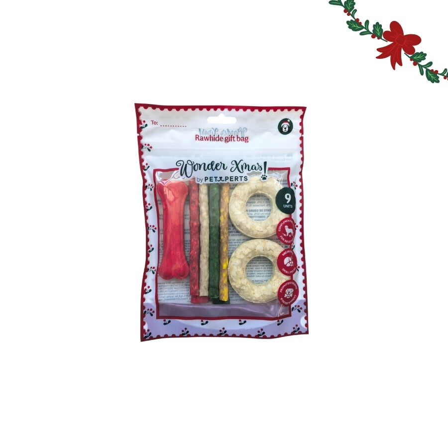 1 pack x 9 uns. Wonder Christmas Saco de Presente com Snacks de Couro Prensado para C&atilde;es, , large Imagem n&uacute;mero 5