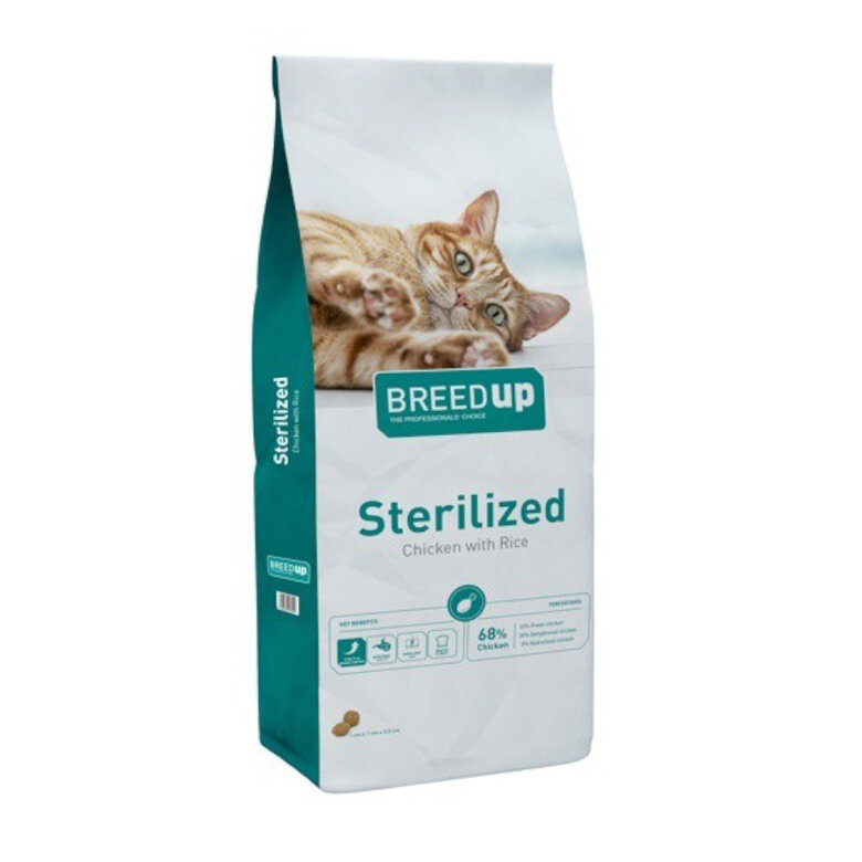  Breed Up Sterilised Frango ração para gatos , , large image number null