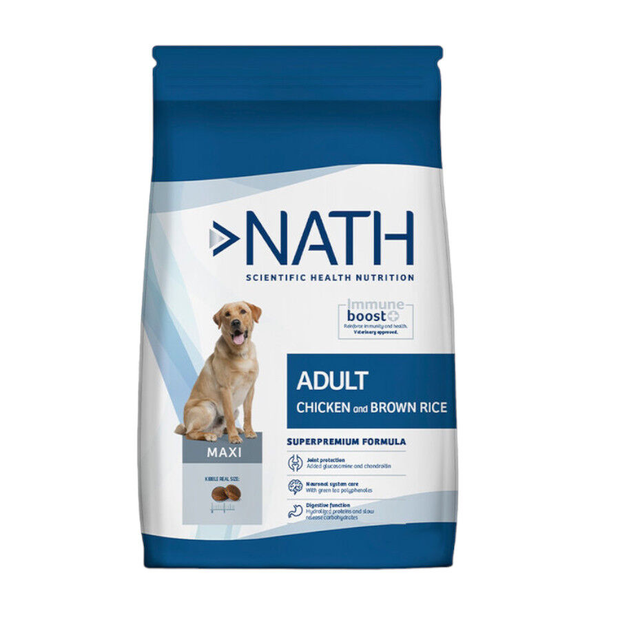 12 kg Nath Adult Maxi Frango ra&ccedil;&atilde;o para c&atilde;es, , large Imagem n&uacute;mero 1