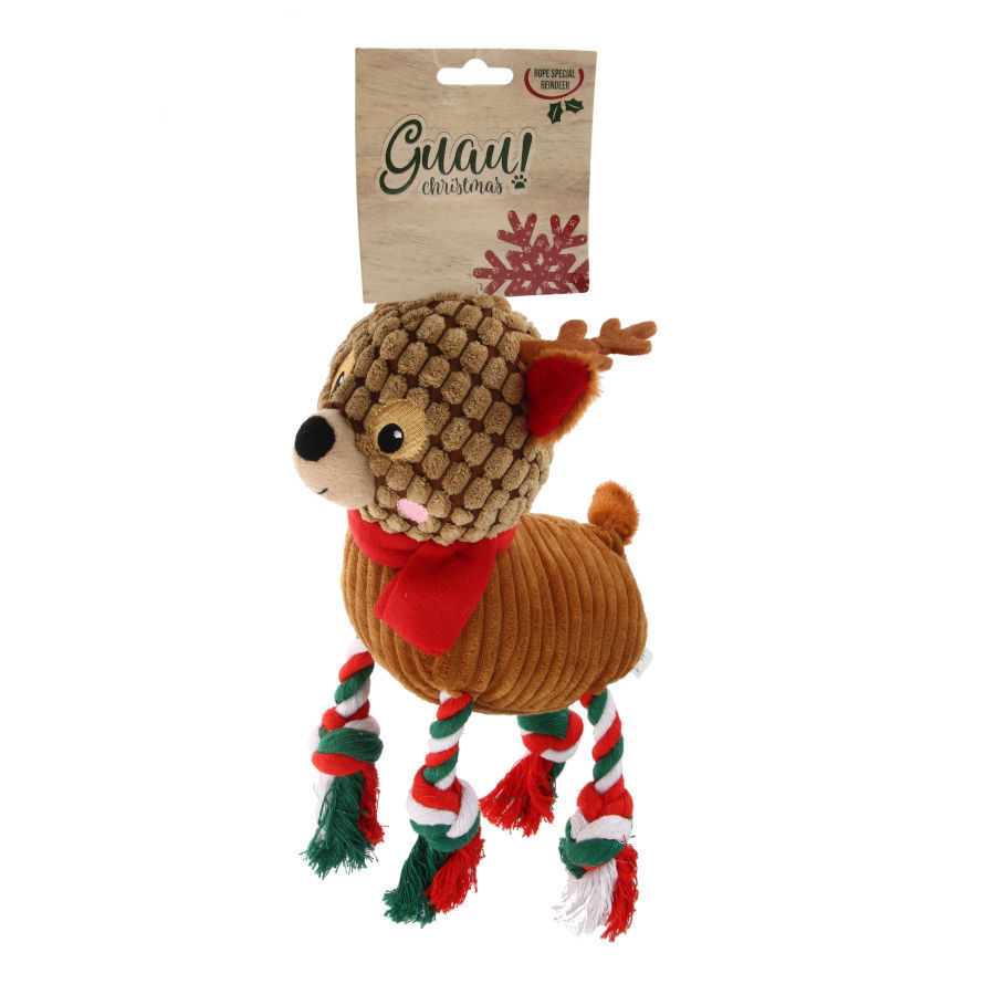 Guau Christmas Rena de Peluche con Corda para c&atilde;es, , large Imagem n&uacute;mero 6